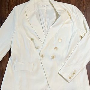 Veronica Beard White Linen Blazer Dickey jacket, Lonny off white sz 18